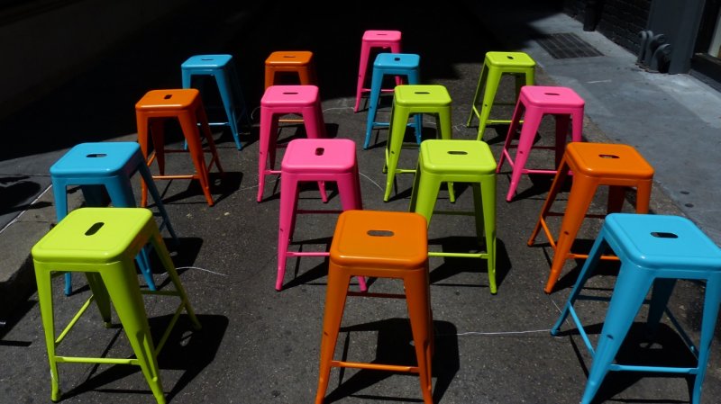 Colorful Ice Cream Stools
