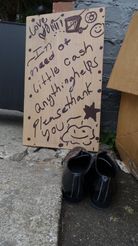 Street Sign with Shoes