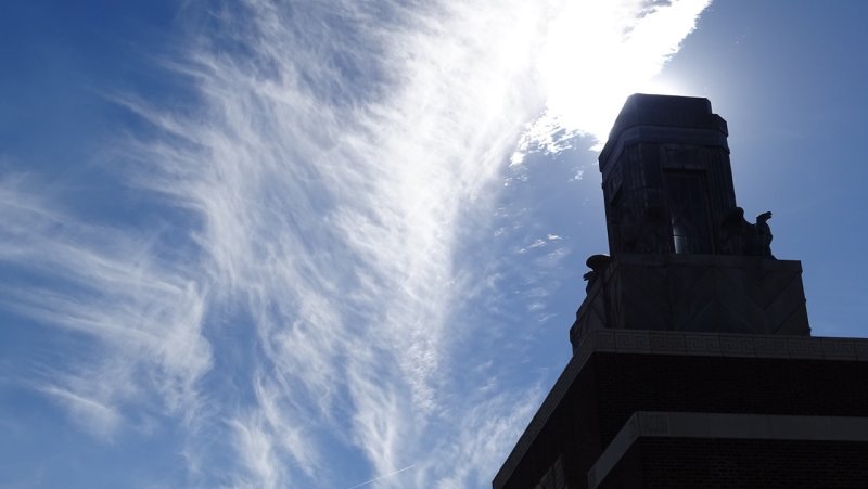 Clouds above Ellis Island