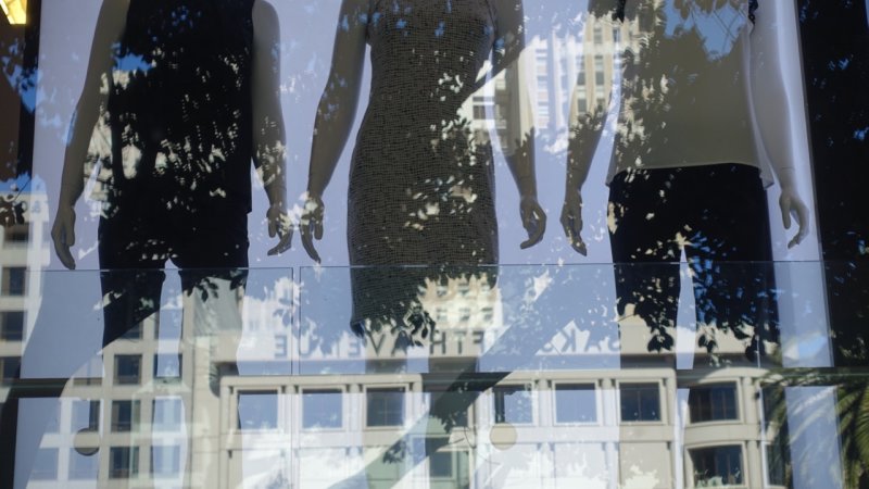 Macy's Union Square Window Reflection