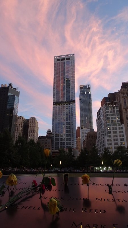 9/11 memorial sunset