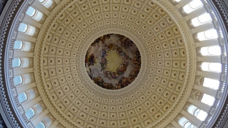 Looking Up at the US Capitol Dome