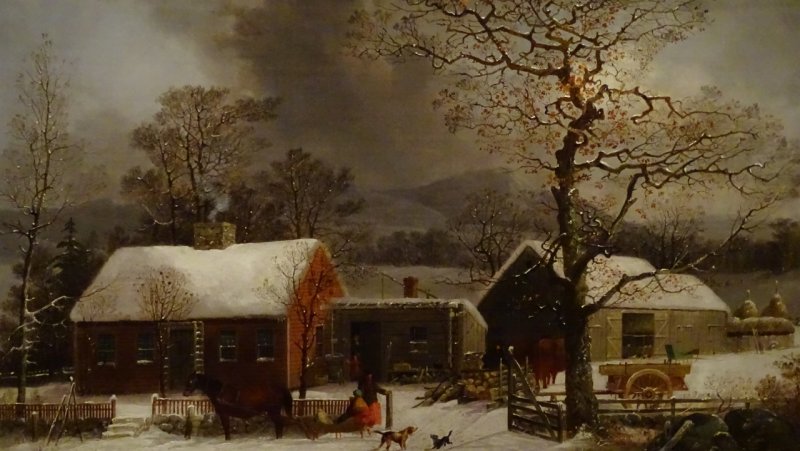 Winter Scene in New Haven, Connecticut