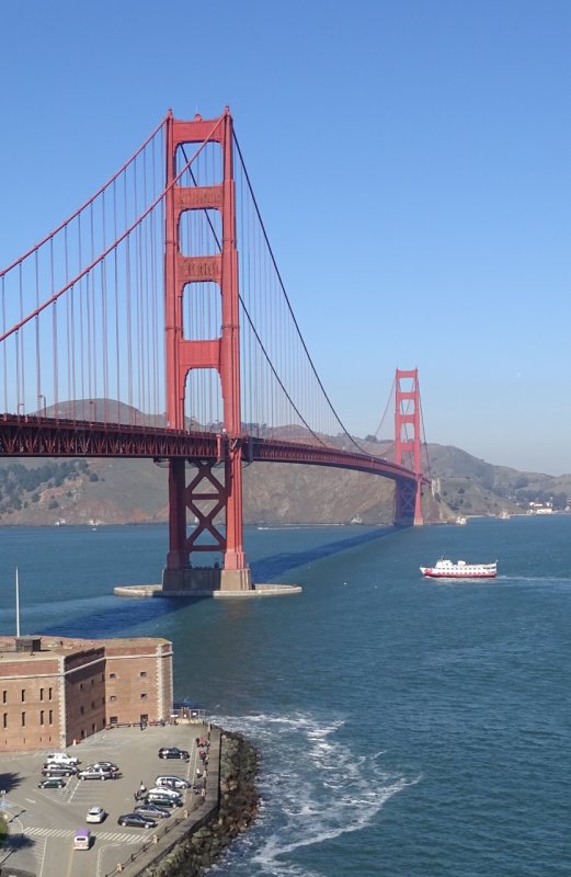 Ferry under the Golden Gate Bridge