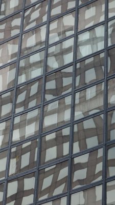 Crocker Galleria Window Reflection
