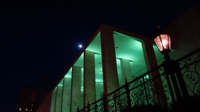 Masonic Temple Full Moon