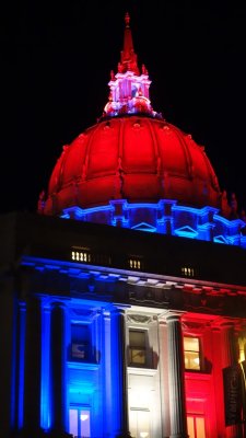 City Hall Red White and Blue