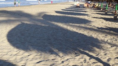 Nuevo Vallarta Beach Palapas Shadows