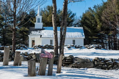 Union Church of Meredith Neck, NH est. 1839 in Winter