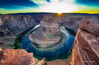 Horseshoe Bend on the Colorado River at Sunset