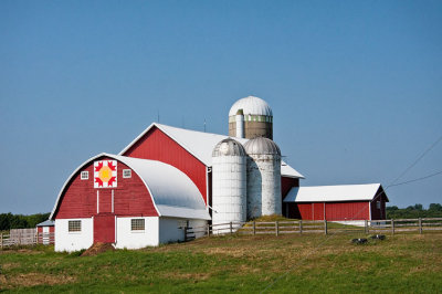 Barn with Red n Yellow Symbol