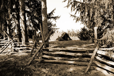 Split Rail Fence n A Frame Shed