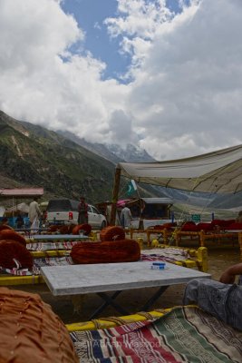 Pakistan style rest areas at Lake.jpg