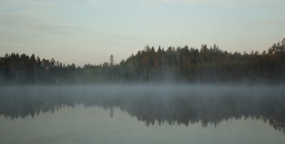 's morgens bij een meer/Sunrise near a lake