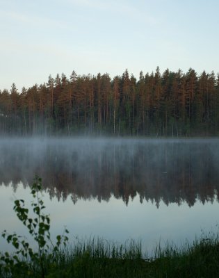 's morgens bij een meer/Sunrise near a lake