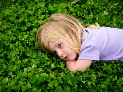 Girl in clover