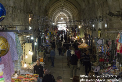 City Shuk (market) between Jaffa Gate and the Temple Mount (Old city of Jerusalem)