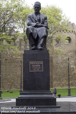 Literary Monument of Sabir (19th century Satirist & Poet)_Old Town, Baku