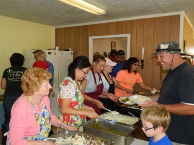 Sunday afternoon meal serving
