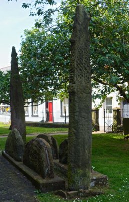 Giant's Grave, Norse, 10th century, St Andrew's churchyard, Penrith, consisting of two Viking crosses and four hogbacks