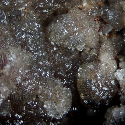 Hemimorphite crystals, detail of 42 mm specimen from Tanner Rake, Arkengarthdale, N Yorkshire.