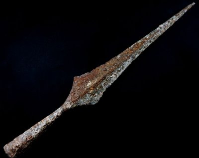 Very large socketed spear head, 46 cm, Latvia.