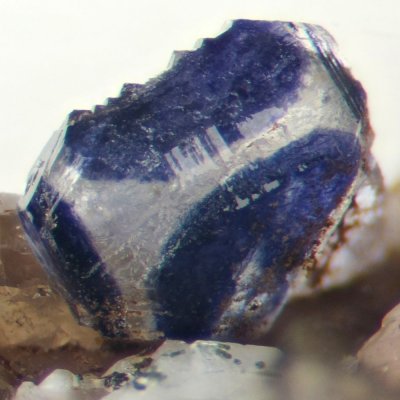 Sector zoned fluorite, ca 2 mm, Pigeon Rock Mountain, Mourne Mountains