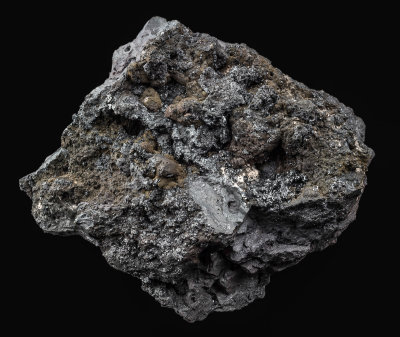 Hausmannite crystals to 2 mm with manganite on 10 cm matrix. Wyndham Pit, Bigrigg, West Cumberland Iron Field