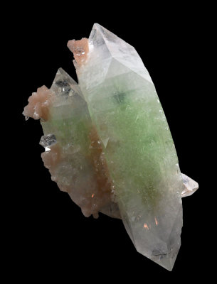 Fluorapophyllite, doubly terminated 11.5 cm crystal, Maharashtra, India