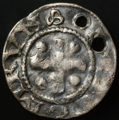 Otto III (983-1002) traded coin showing interlaced triquetra. 