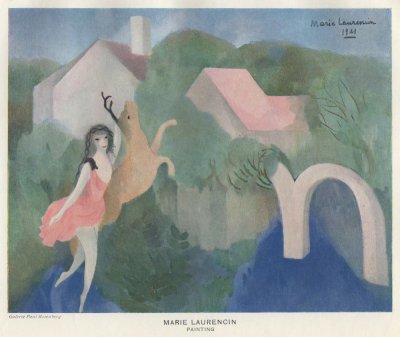 Marie Laurencin painting reproduced by Jan Gordon in Modern French Painters.