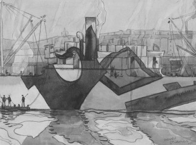 Steven Spurrier Dazzle ship painting