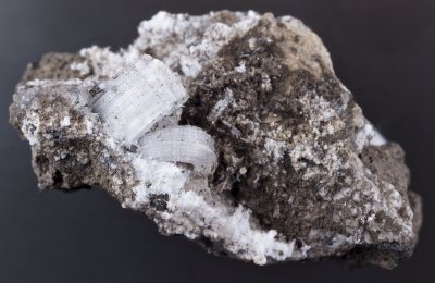 Melanterite (according to label) crystals to 7 mm (or epsomite) on 36 mm matrix, Smallcleugh Mine, Nenthead, Alston, Cumbria.