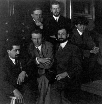 Young American artists of the modern style, Eduard Steichen (Praps in Jan Gordon's writings) second from left, ca 1911.