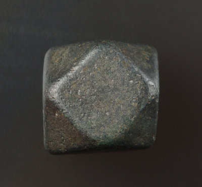 Viking Age cube-octahedral weight, 17 mm, Yorkshire.