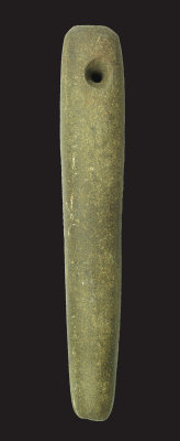 Viking Age whetstone with suspension perforation, 12 cm, Ukraine. See Androshchuk & Zostenko 2012 pg 344 for a similar example.
