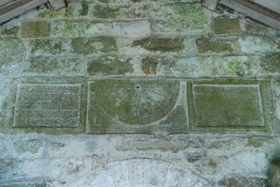 Orm Gamalsons inscription and sundial (mid 11th C) at St Gregorys Minster, Kirkdale.