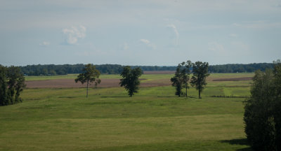 Poverty Point view from Mound A south towards Lower Jackson Mound