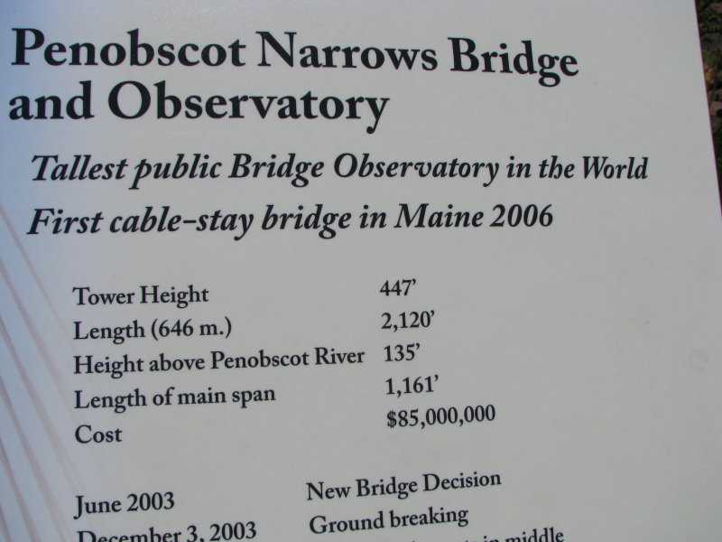 Description of Penobscot Narrows Bridge and Observatory