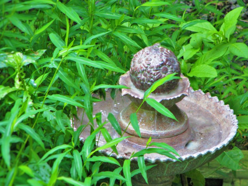 Little Flower Birdbath Fountain