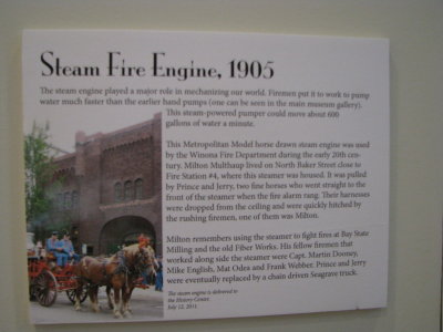 Description of Steam Fire Engine 1905