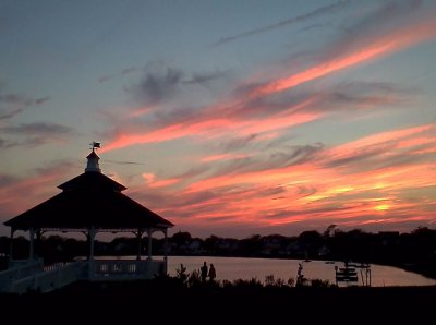 Sunset over Silver Lake, Belmar, New Jersey