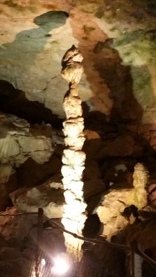 Stalagmite Growing in the Fog Cavern