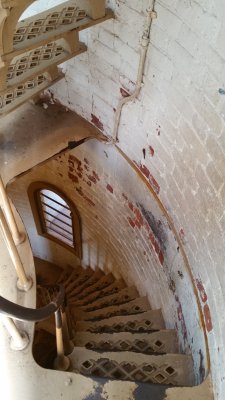 Inside the lighthouse tower