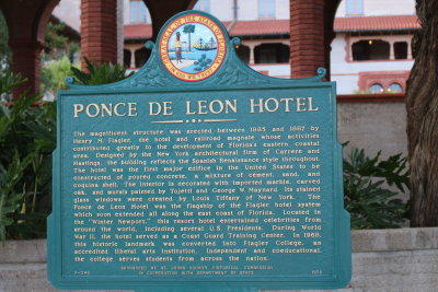 Ponce de Leon Hotel Historic Marker