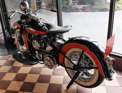 An Old Harley on Display