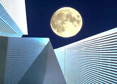 Twin Towers Moon