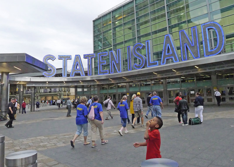 WE RODE OVER TO NEW YORK CITY ON THE STATEN ISLAND FERRY