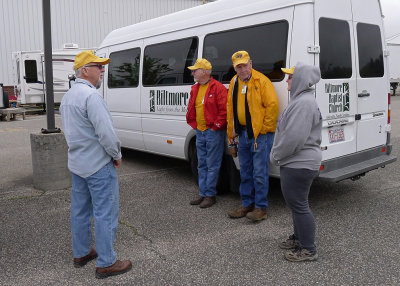 WAITING TO LOAD UP FOR THE FIRST DAY'S ASSIGNMENT