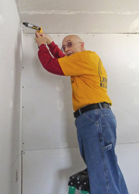REACHING SOME OF THOSE SHEETROCK SCREWS WAS A STRETCH!